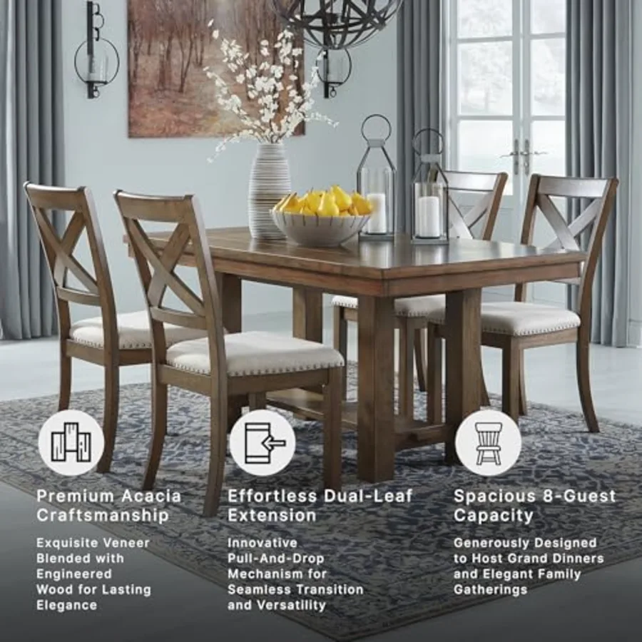 Moriville Rectangular Dining Extension Table view 4