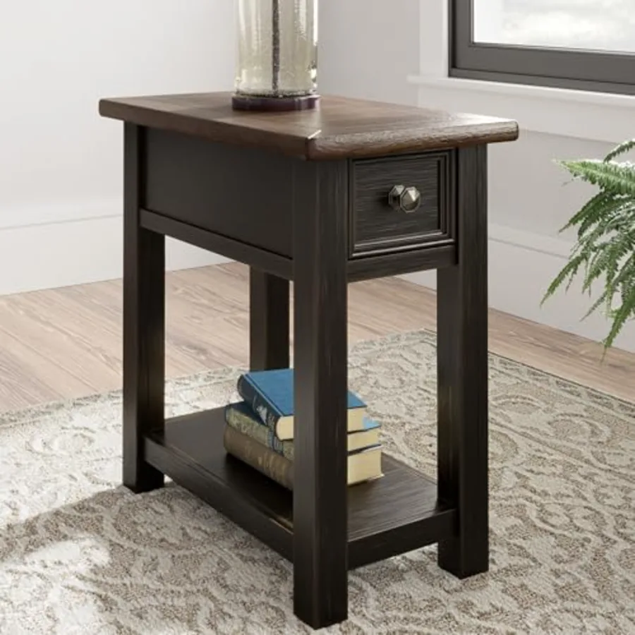 Narrow Side Table with Charging Station view 2