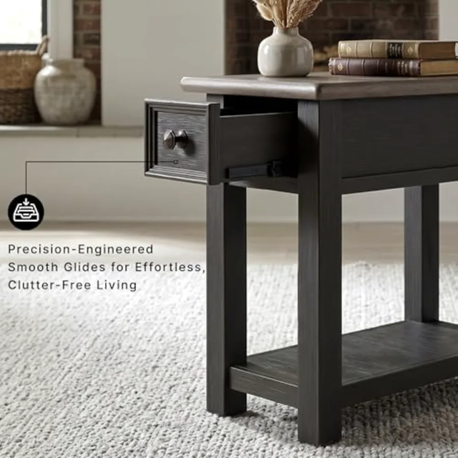 Narrow Side Table with Charging Station view 5
