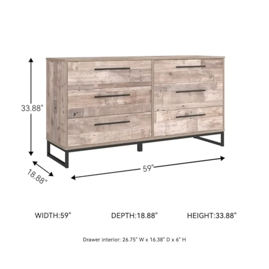 Neilsville 6 Drawer Dresser for Bedrooms view 3