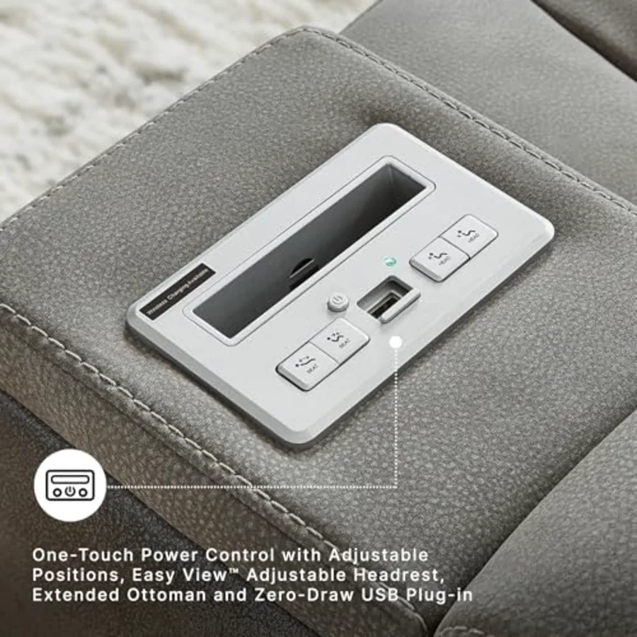 Next-Gen DuraPella Modern Faux Leather Power Reclining Sofa view 5