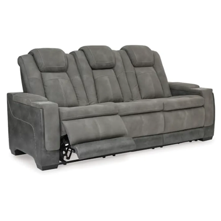 Next-Gen DuraPella Modern Faux Leather Power Reclining Sofa