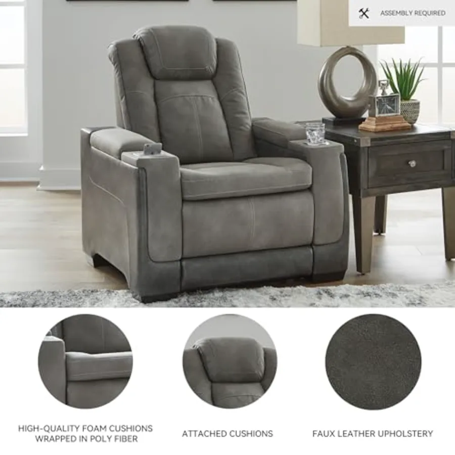 Next-Gen DuraPella Power Recliner with Adjustable Headrest view 4