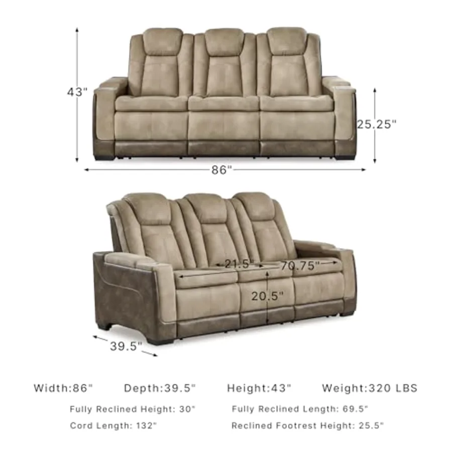 Next-Gen DuraPella Power Reclining Sofa view 3