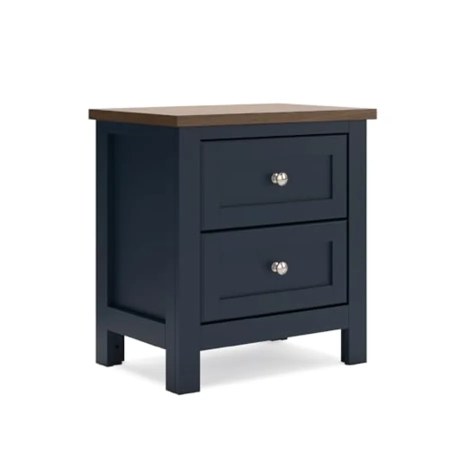 Nightstand Vintage 25" 2 Drawer Blue