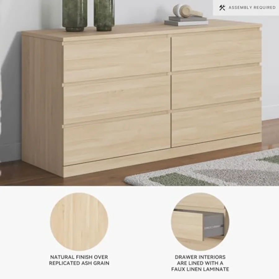 Onita 6 Drawer Bedroom Dresser view 4