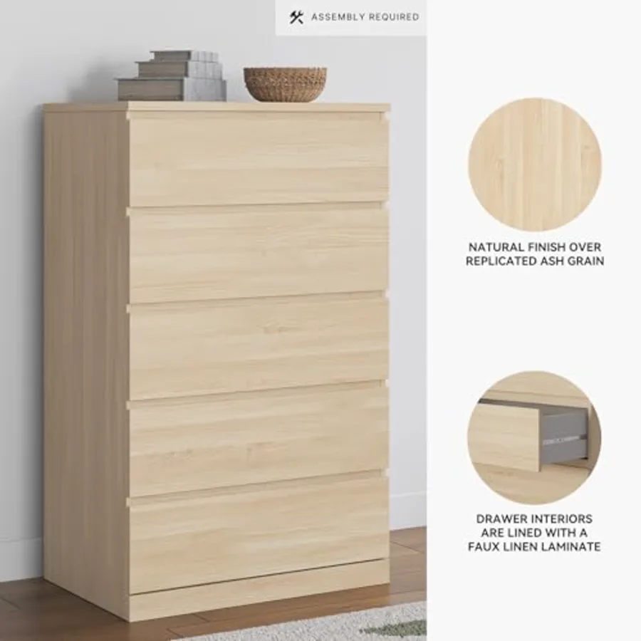 Onita Tall 5 Drawer Chest of Drawers view 4