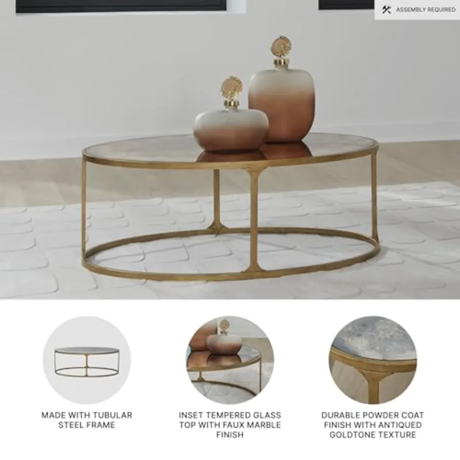 Oval Coffee Table for Living Room view 4