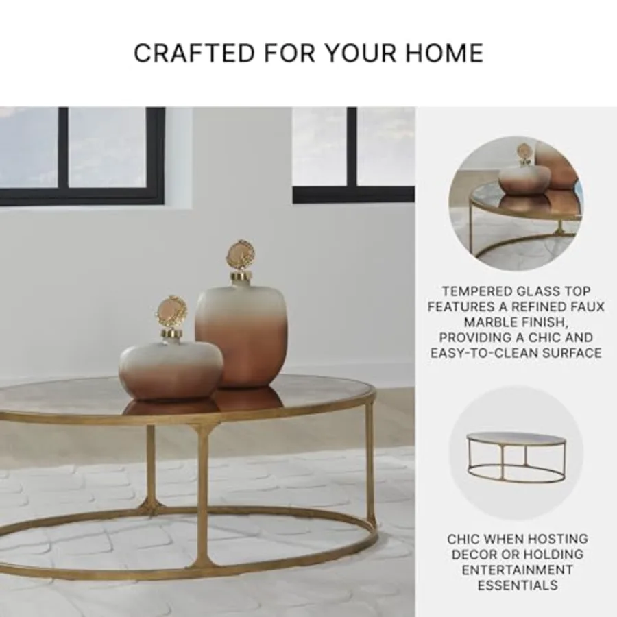 Oval Coffee Table for Living Room view 5