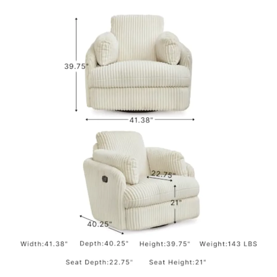 Oversized Swivel Glider Recliner view 3
