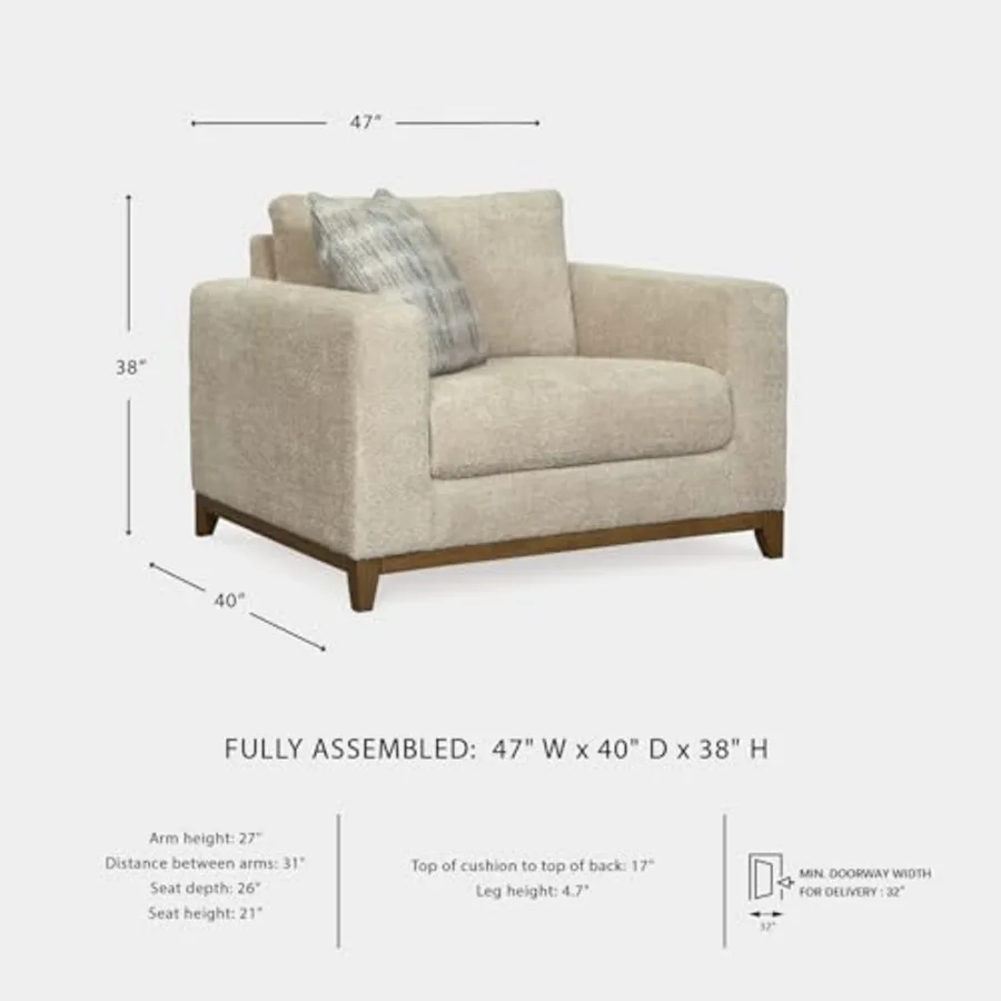 Parklynn Classic Upholstered Oversized Chair with 1 Accent view 3