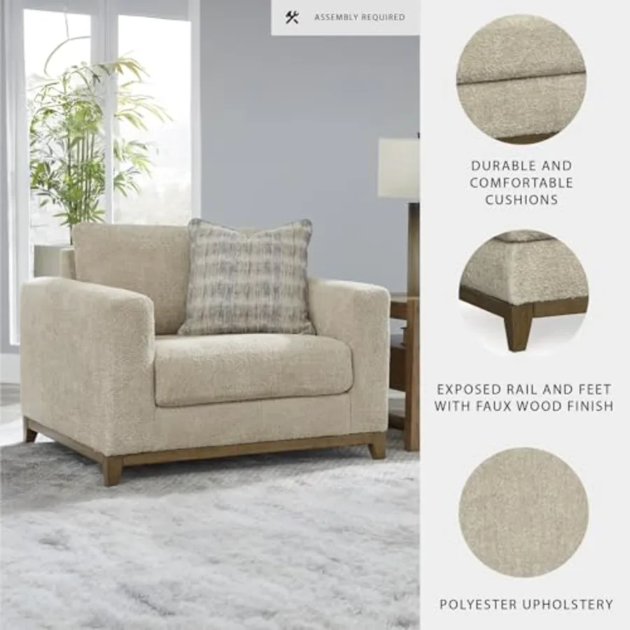 Parklynn Classic Upholstered Oversized Chair with 1 Accent view 4