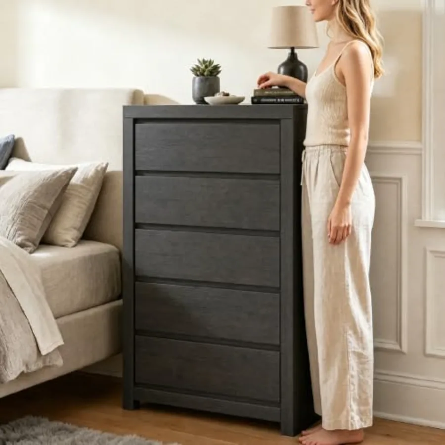 Parlayon Casual 5-Drawer Chest of Drawers with Safety Stop view 2
