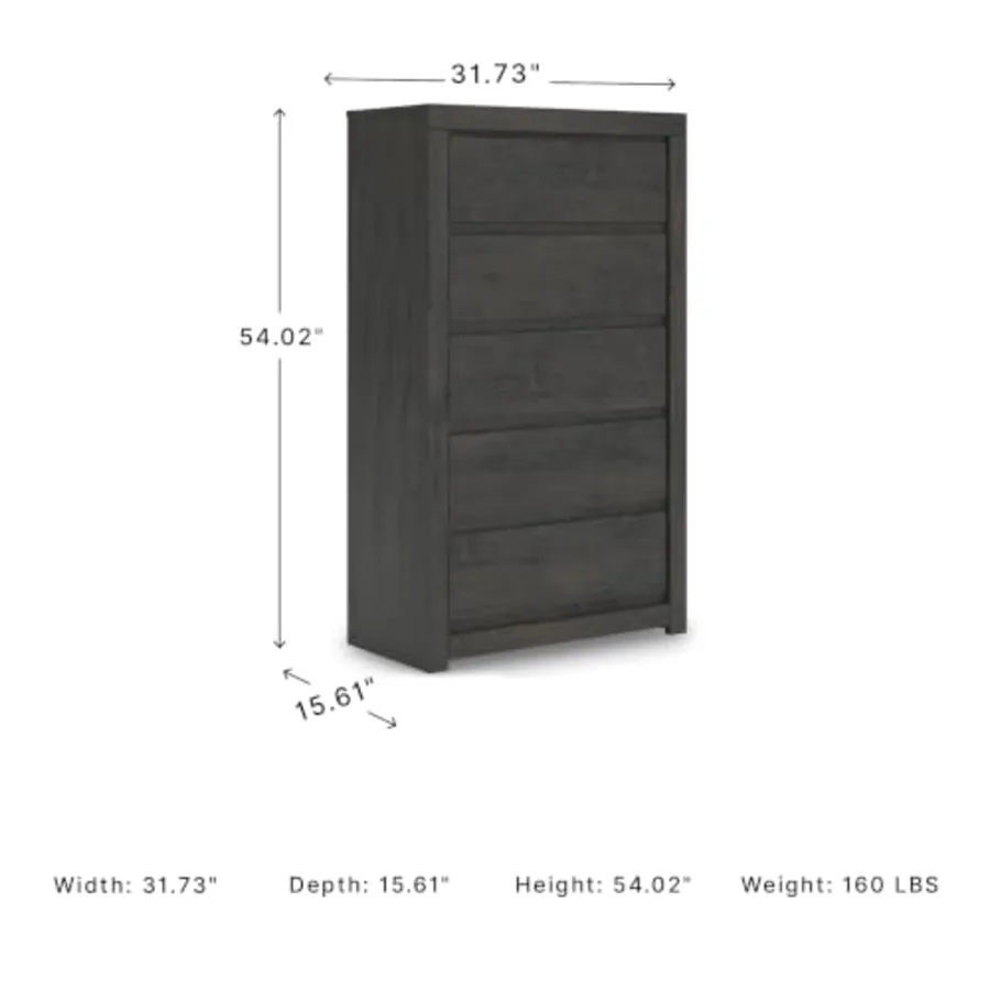 Parlayon Casual 5-Drawer Chest of Drawers with Safety Stop view 3