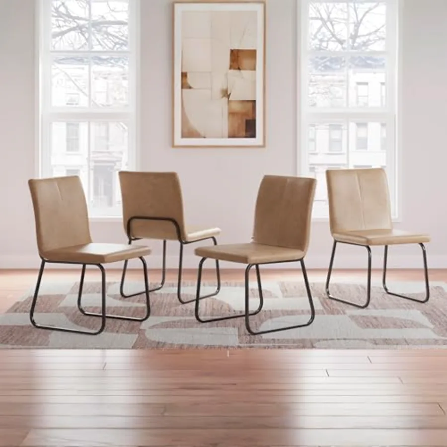 Pharwynn Faux Leather Upholstered Dining Chairs Set of 4 view 2