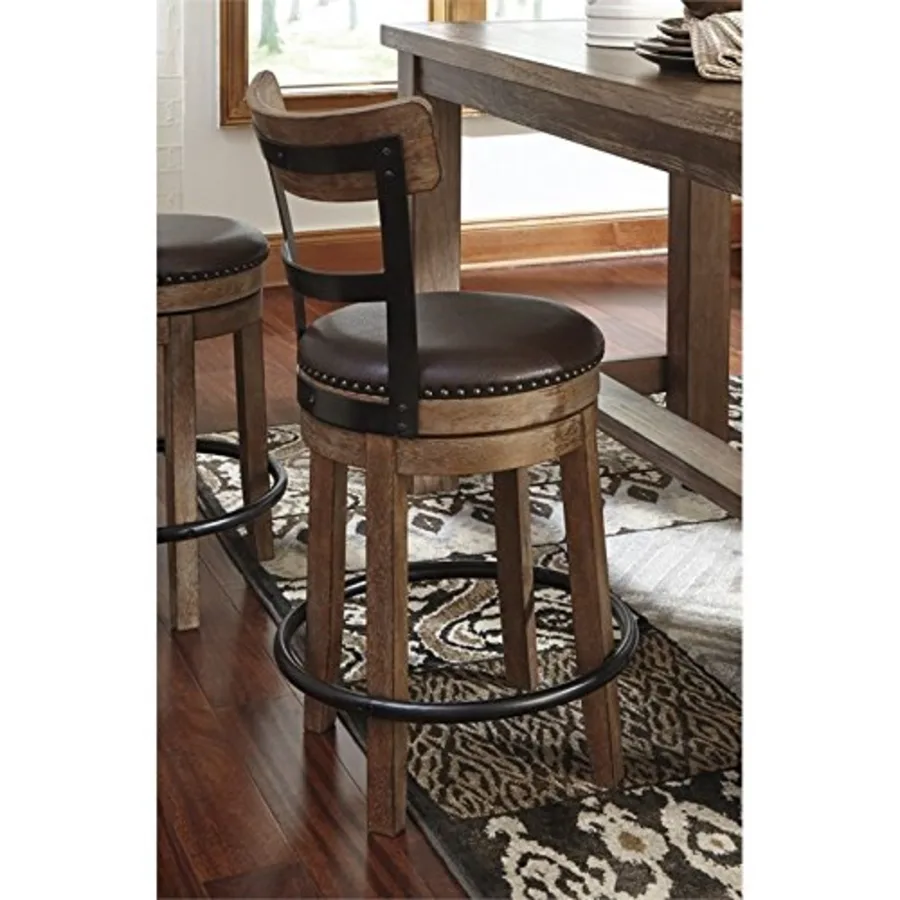 Pinnadel 24.25" Counter-Height Swivel Bar Stool view 2