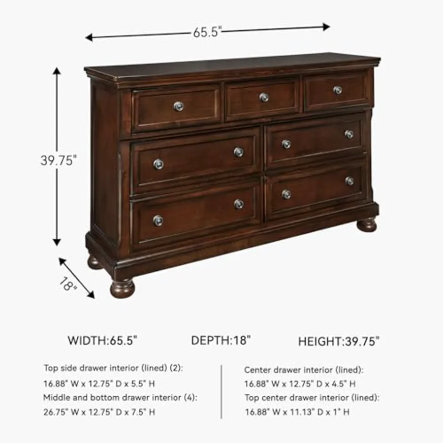 Porter 7-Drawer Wood Bedroom Dresser view 3