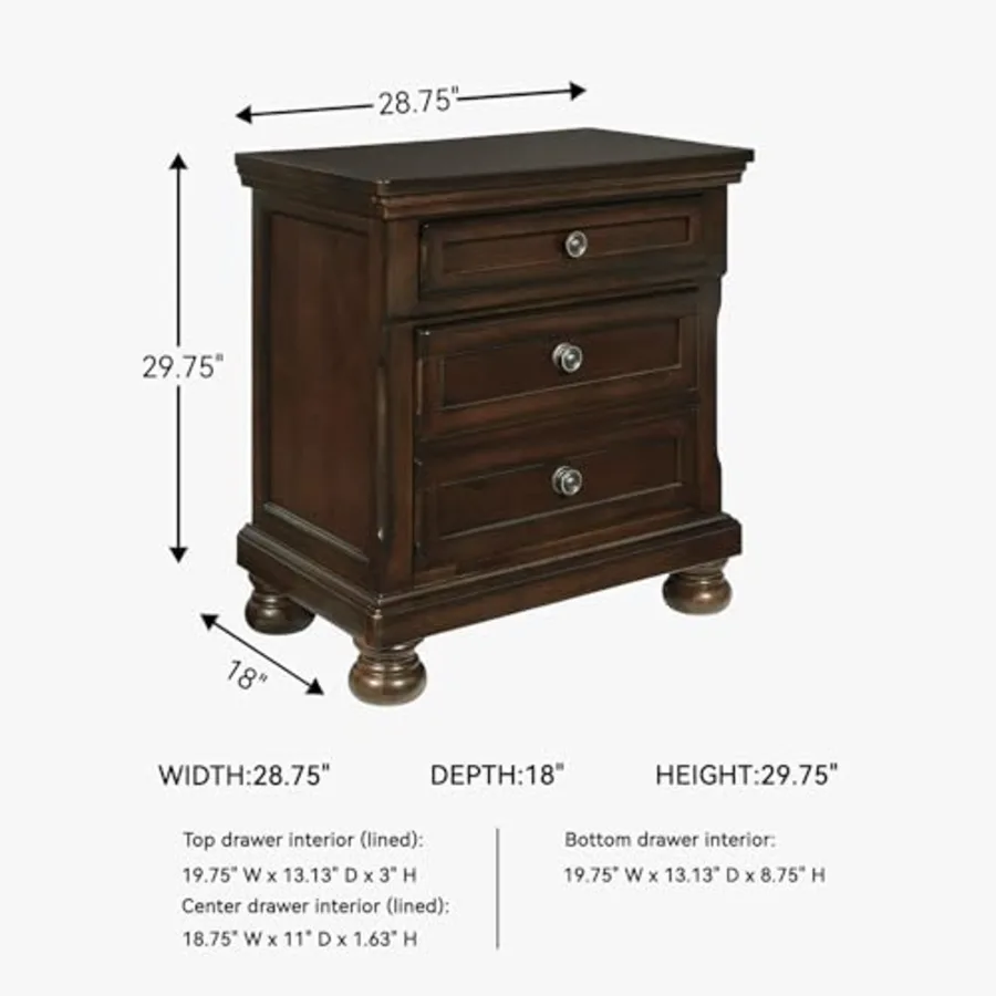 Porter Classic 2 Drawer Nightstand with Dovetail view 3