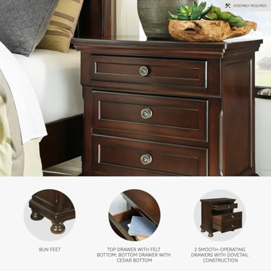 Porter Classic 2 Drawer Nightstand with Dovetail view 4