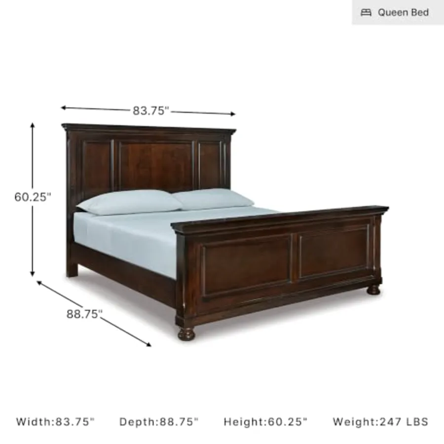 Porter King Size Panel Bed view 3