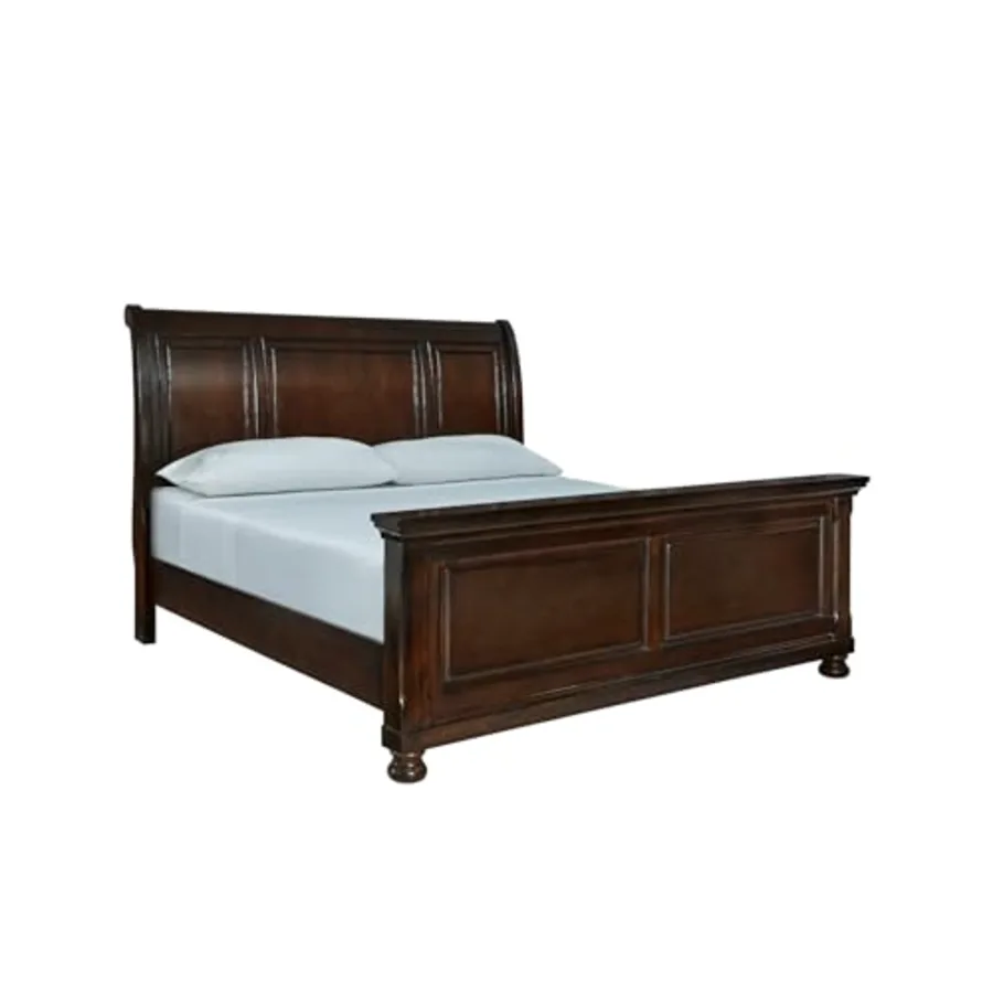 Porter Traditional King Sleigh Bed with Bun Feet