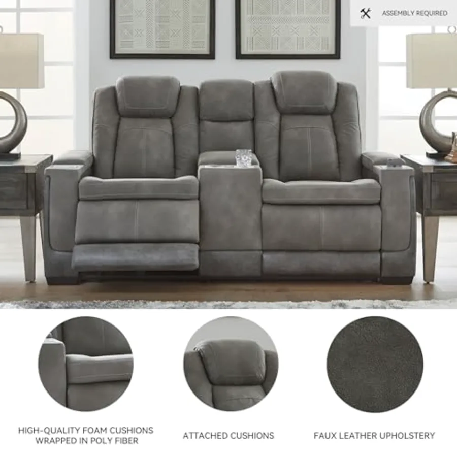 Power Reclining Loveseat with Console view 4
