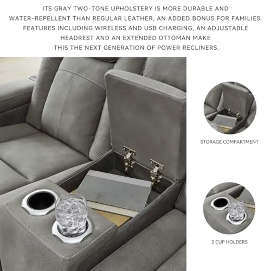 Power Reclining Loveseat with Console view 5