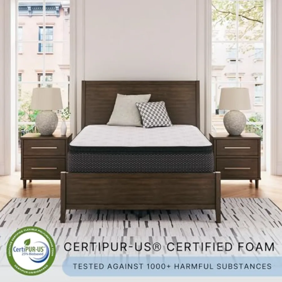 Queen Pillow Top 13 ' Pillow Top Hybrid Mattress with Gel view 4