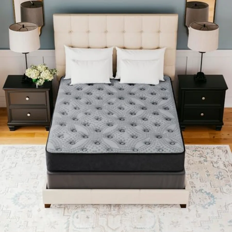 Queen Size Comfort Plus Hybrid Mattress with Memory and Quilt view 2
