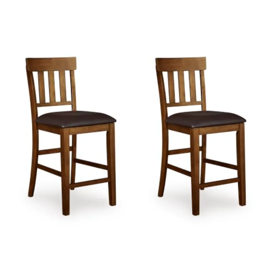 Ralene Traditional 26" Counter Height Faux Leather Seat