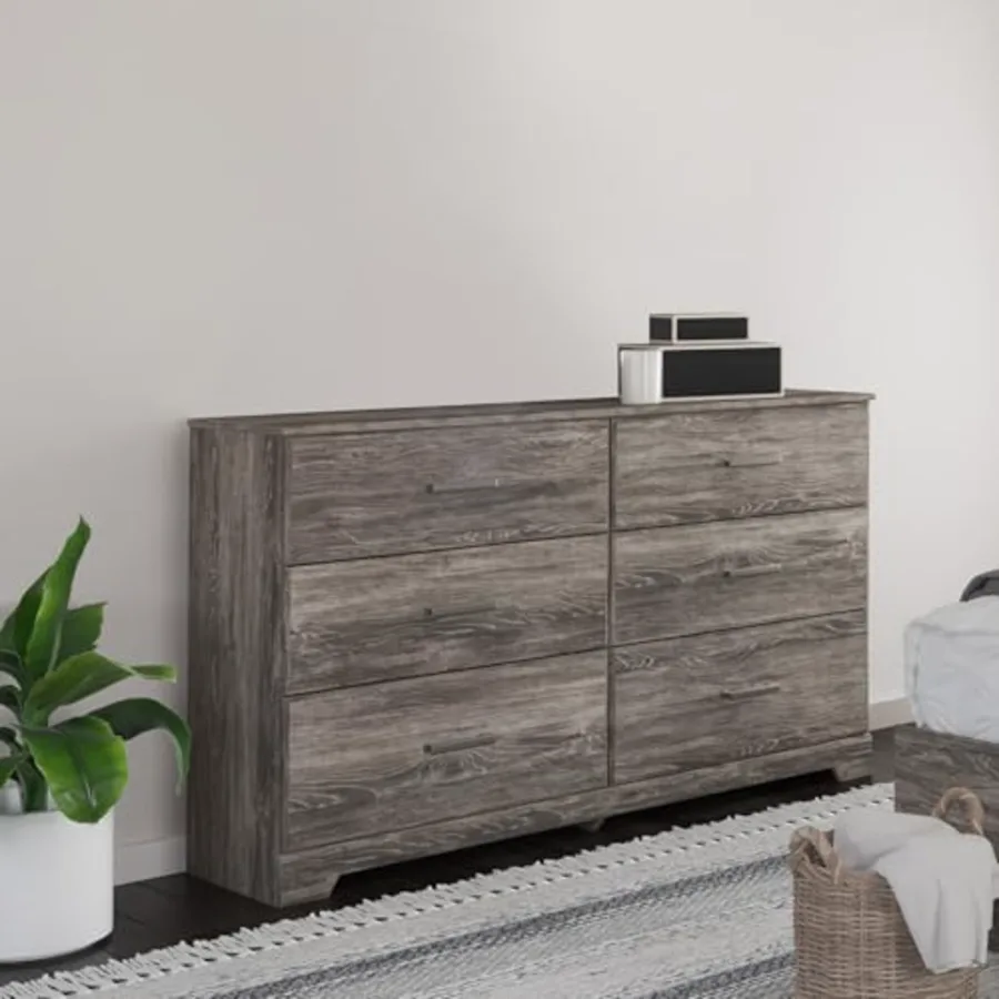 Ralinksi 6-Drawer Rustic Gray Double Dresser view 2
