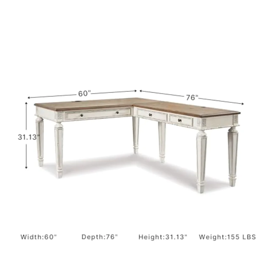 Realyn 2-Piece L-Shape Desk with Drawers view 2