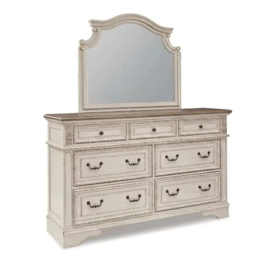 Realyn 7 Drawer Dresser and Mirror
