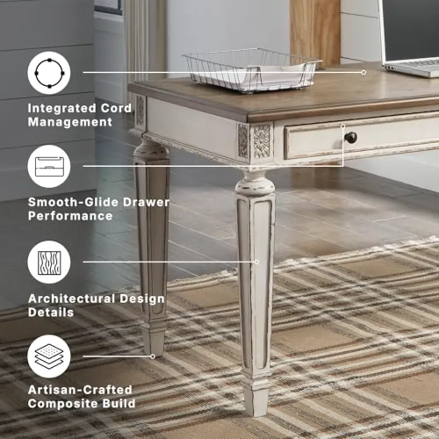 Realyn Farmhouse Home Office Desk view 4