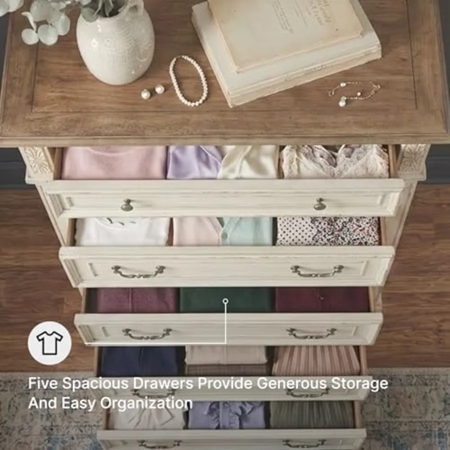 Realyn French Country 5 Drawer Chest view 4