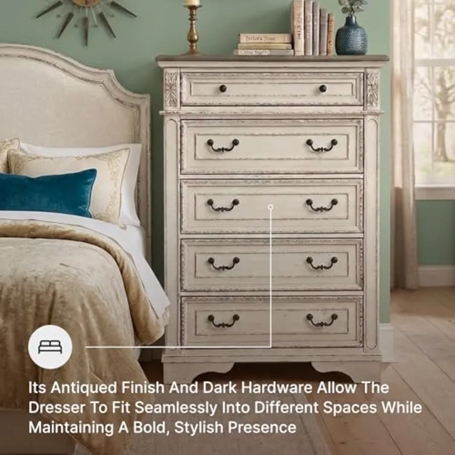 Realyn French Country 5 Drawer Chest view 5