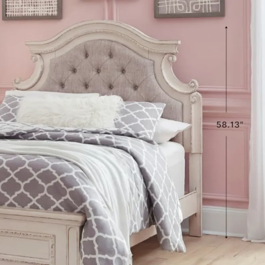 Realyn Full Upholstered Panel Bed view 3