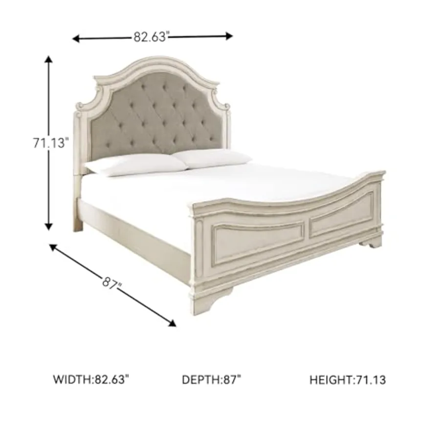 Realyn King Upholstered Panel Bed view 3
