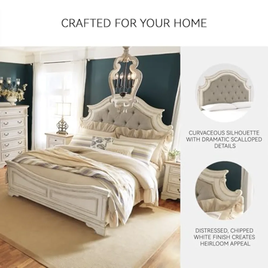 Realyn King Upholstered Panel Bed view 5