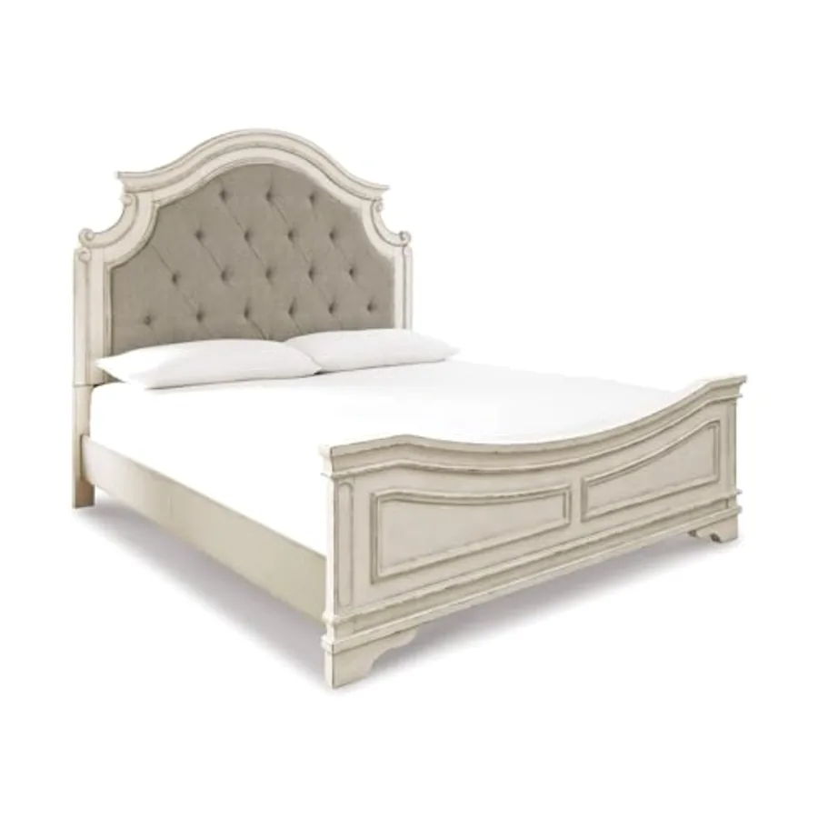 Realyn King Upholstered Panel Bed
