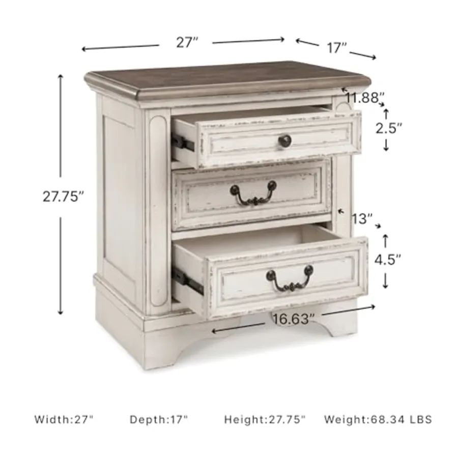 Realyn Nightstand with USB Charging Station view 3