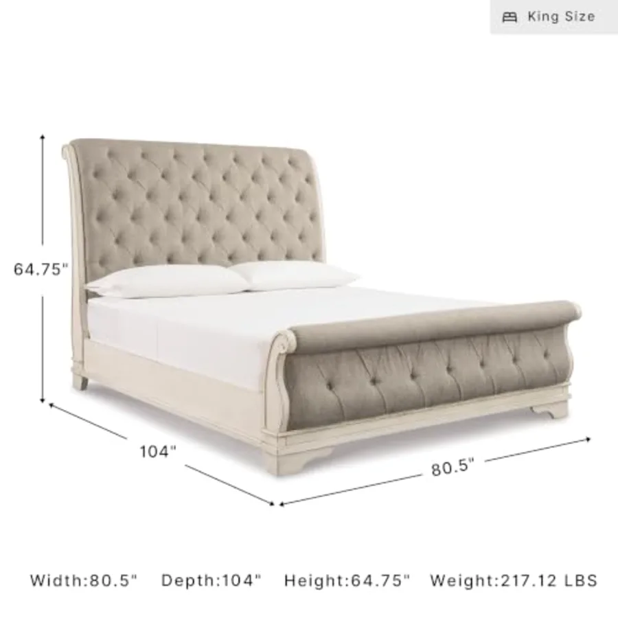 Realyn Upholstered King Sleigh Bed view 2