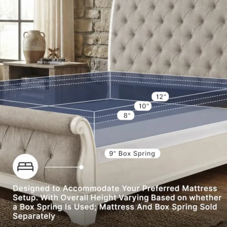 Realyn Upholstered King Sleigh Bed view 5