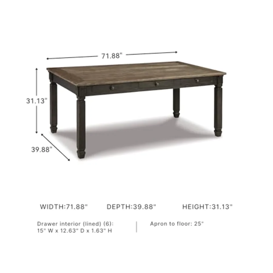Rectangular Farmhouse Dining Table view 3