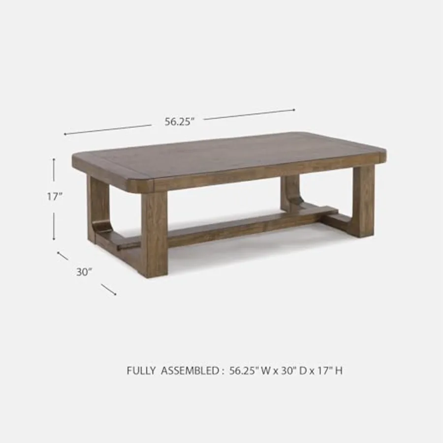 Rectangular Wood Coffee Table view 3