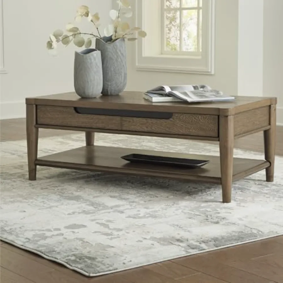 Roanhowe 1-Piece Coffee Table with Storage view 2
