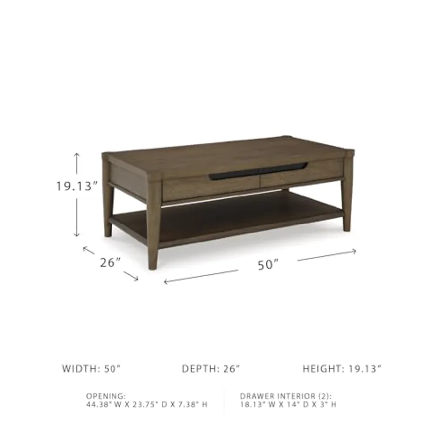 Roanhowe 1-Piece Coffee Table with Storage view 3