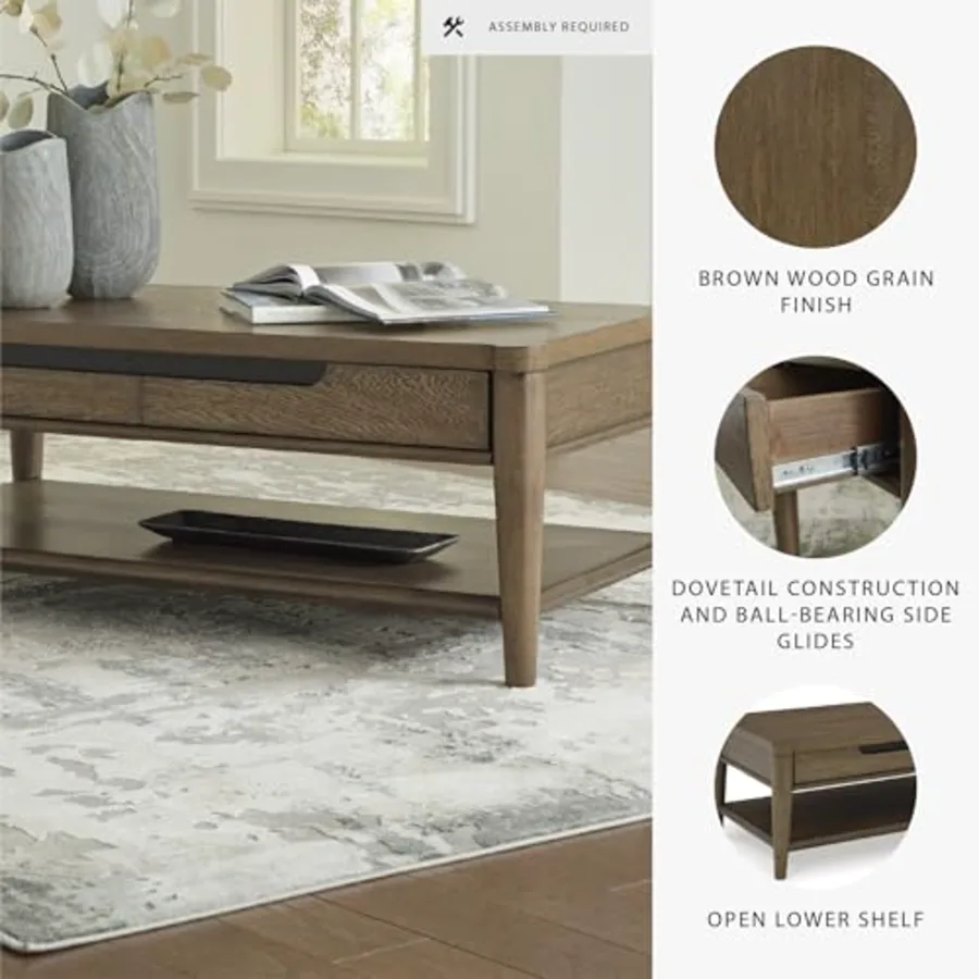 Roanhowe 1-Piece Coffee Table with Storage view 4