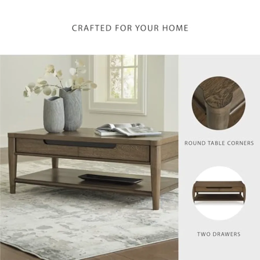 Roanhowe 1-Piece Coffee Table with Storage view 5