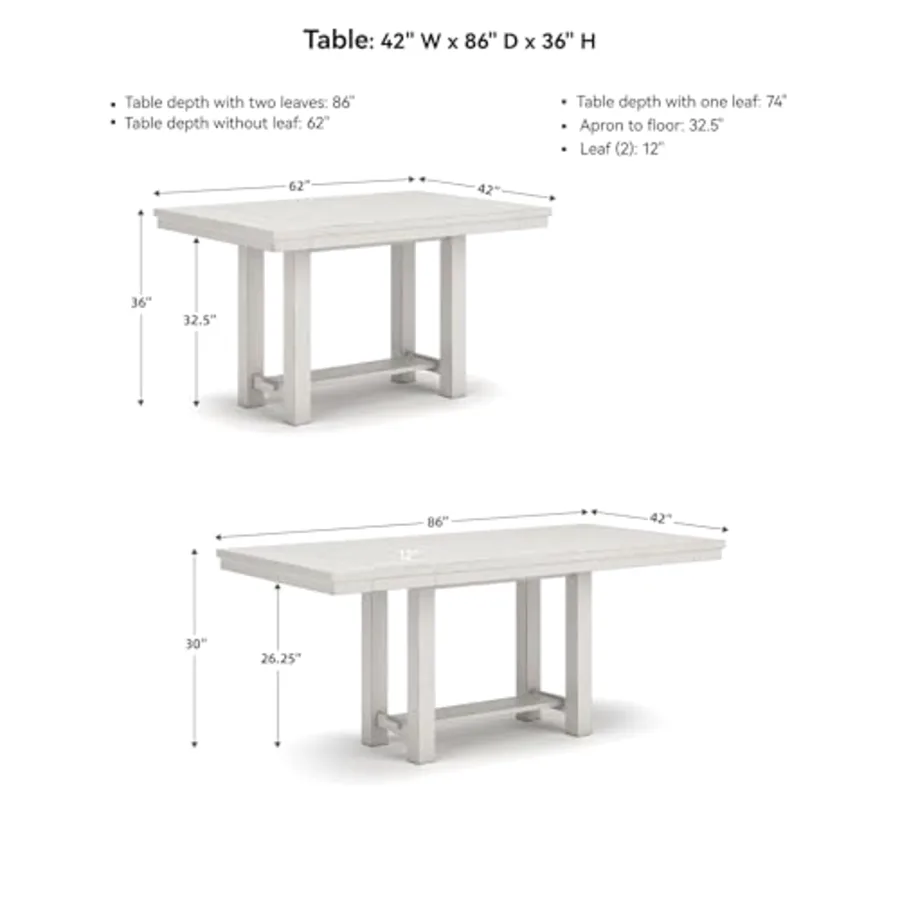Robbinsdale Farmhouse Distressed Counter Height Dining view 2